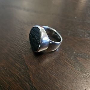 Sterling silver Raw Tourmaline ring